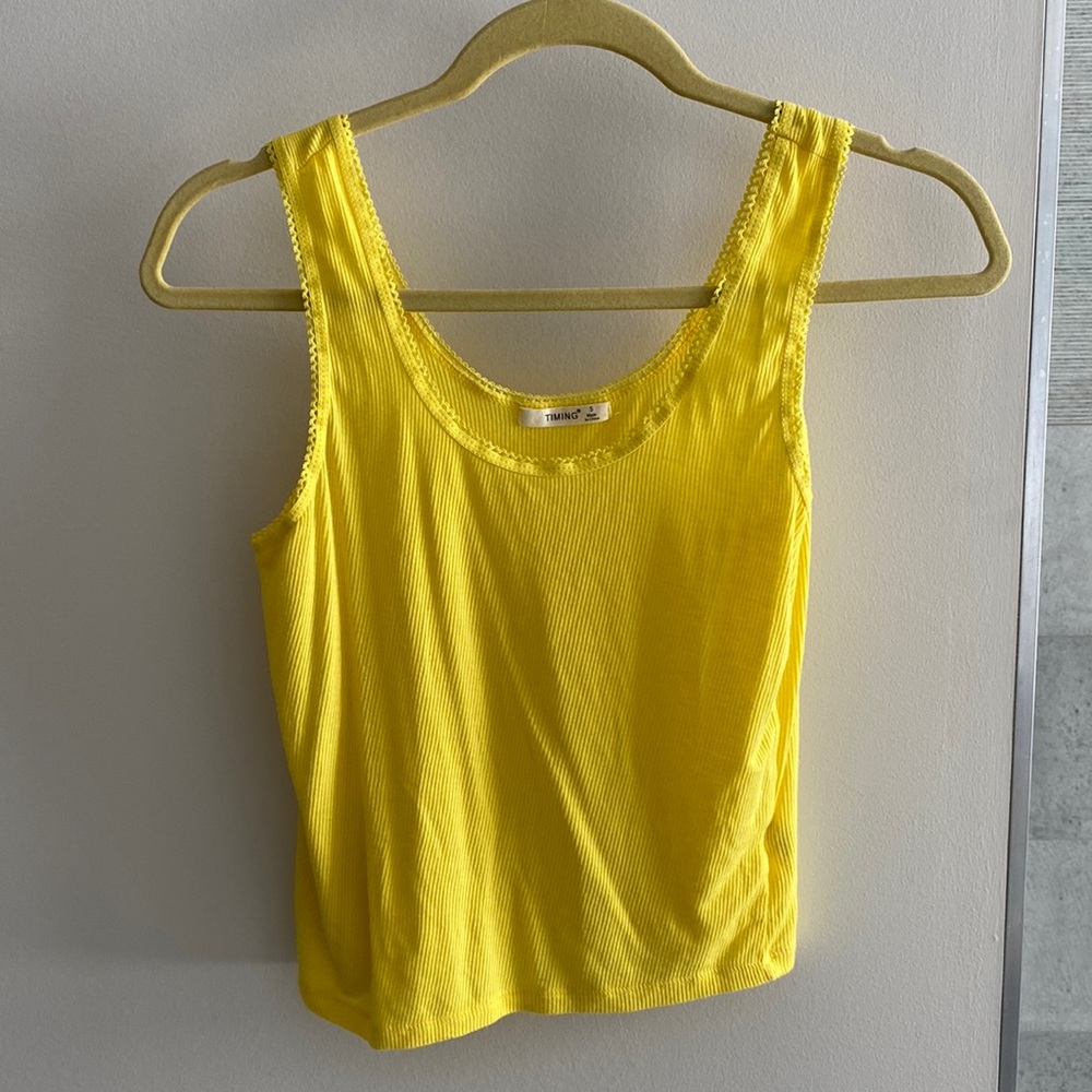 Never worn bright yellow tank!